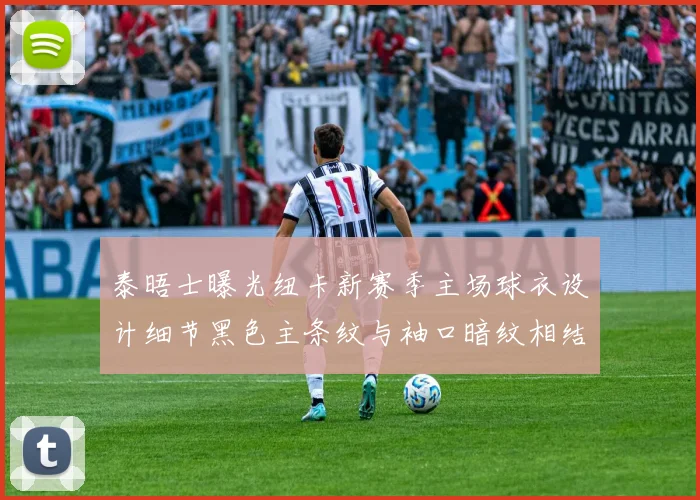 泰晤士曝光纽卡新赛季主场球衣设计细节黑色主条纹与袖口暗纹相结合